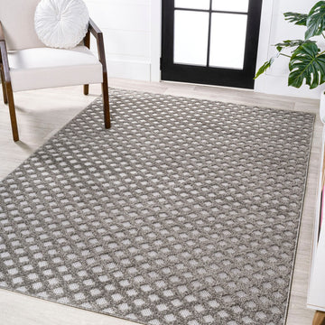 Rabat High-low Pile Mini-diamond Trellis Area Rug